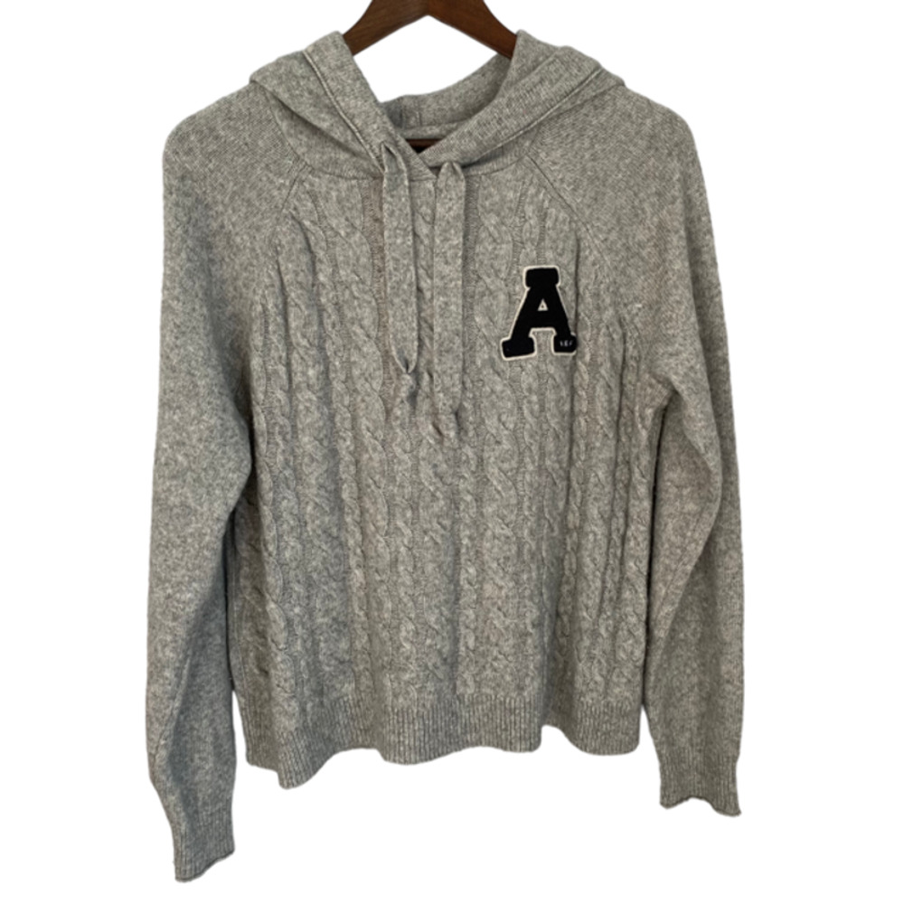 Abercrombie & Fitch Gray Hoodie Sweater - Large